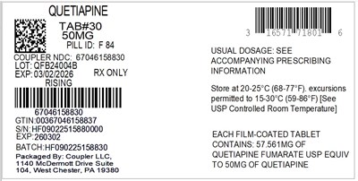 Label (16571 718 01 Quetiapine 50mg 67046 1588 30)